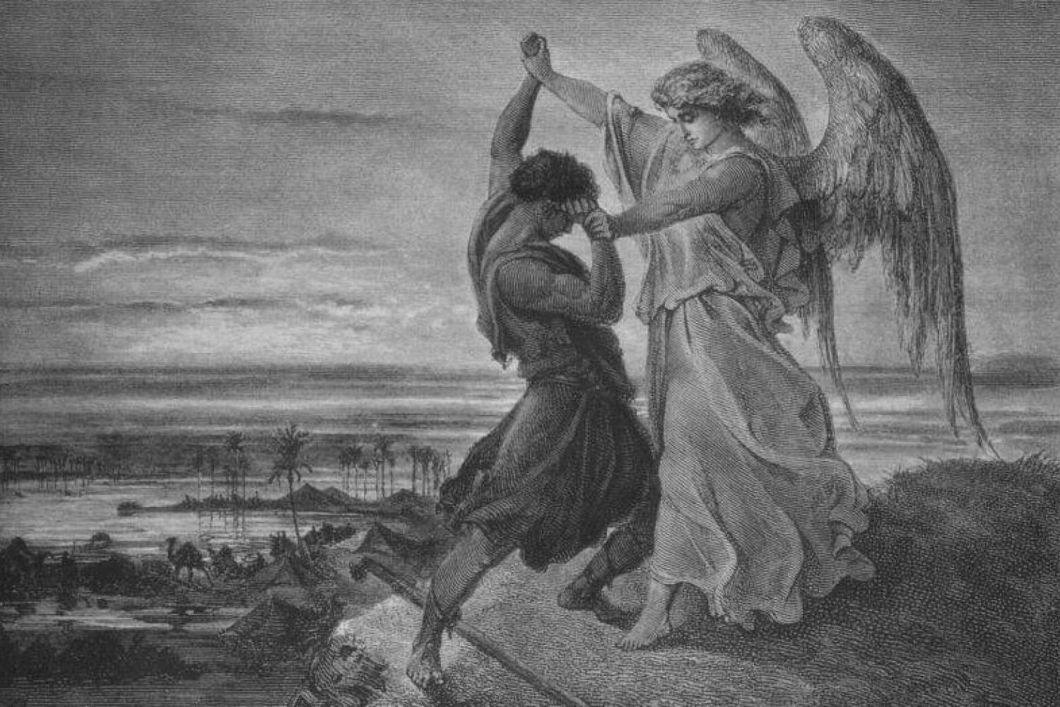 "Jacob Wrestles with the Angel," by Gustave Dore