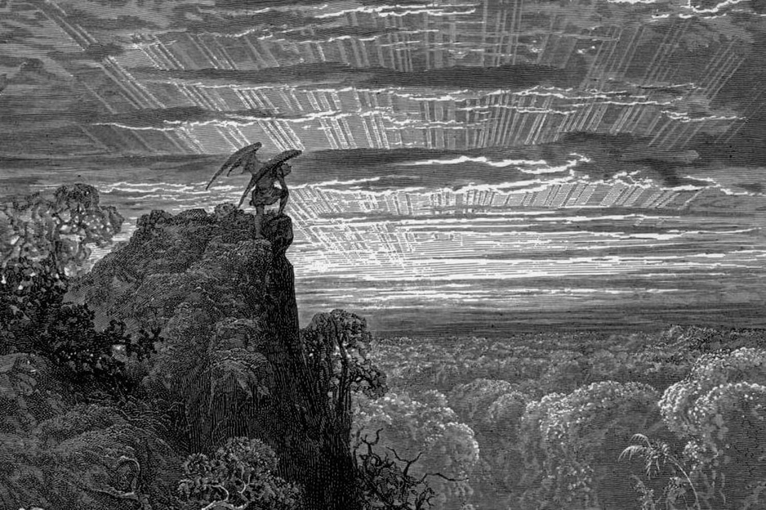 "Satan Makes His Way through Eden," by Gustave Dore