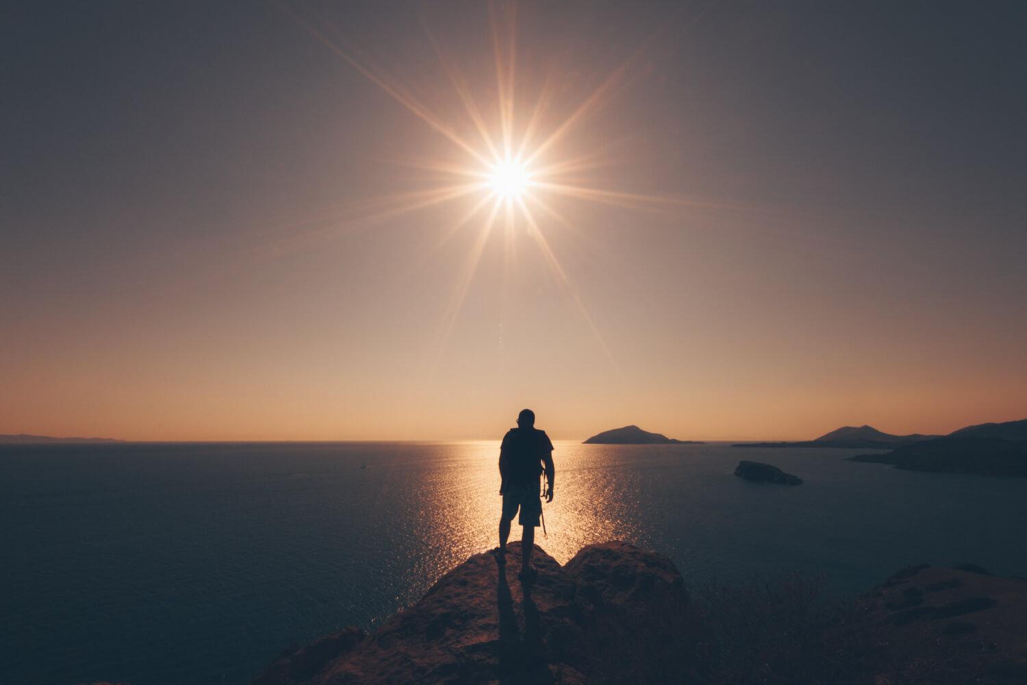 Sunset at Cape Sounion, Greece