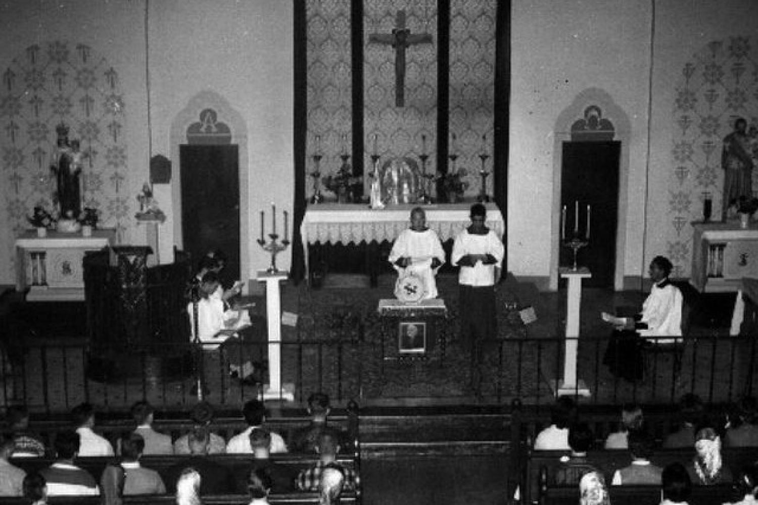 Interior of Old St. Mary's, 1958