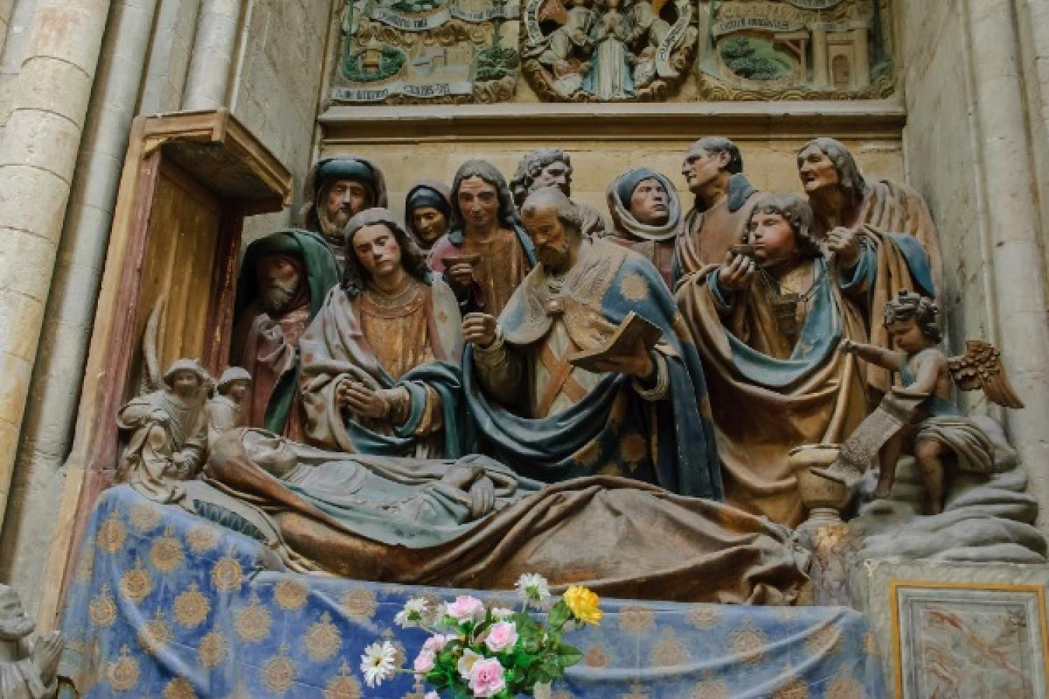 The Dormition of Mary depicted at the Abbey of the Holy Trinity at Fécamp, France