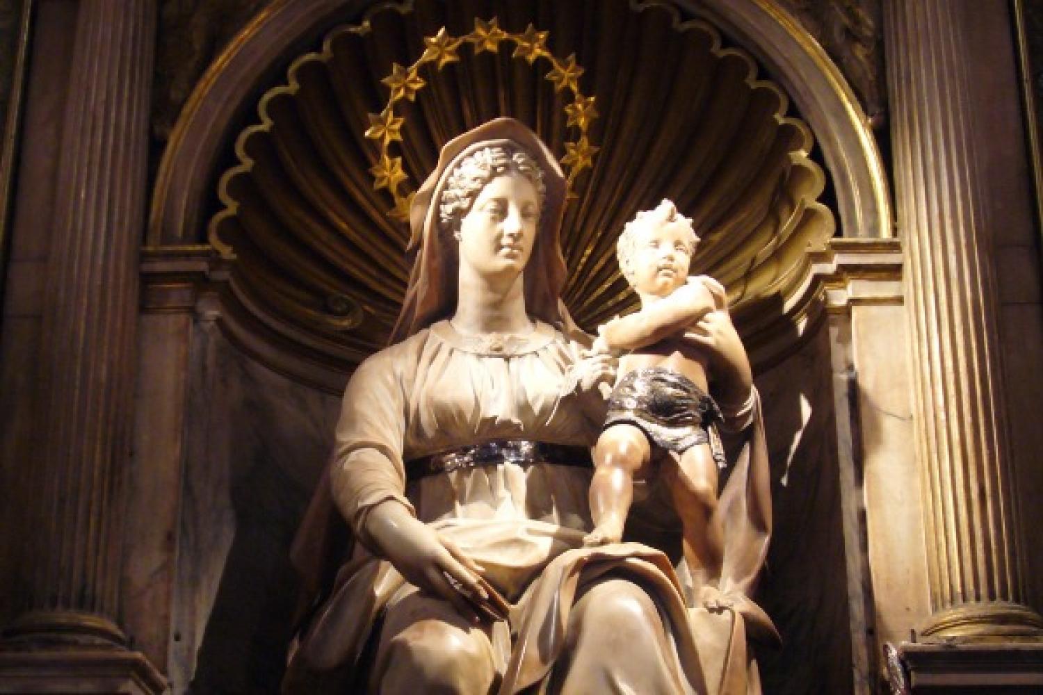 Madonna del Parto by Jacopo Sansovino in the Basilica di Sant&#039;Agostino