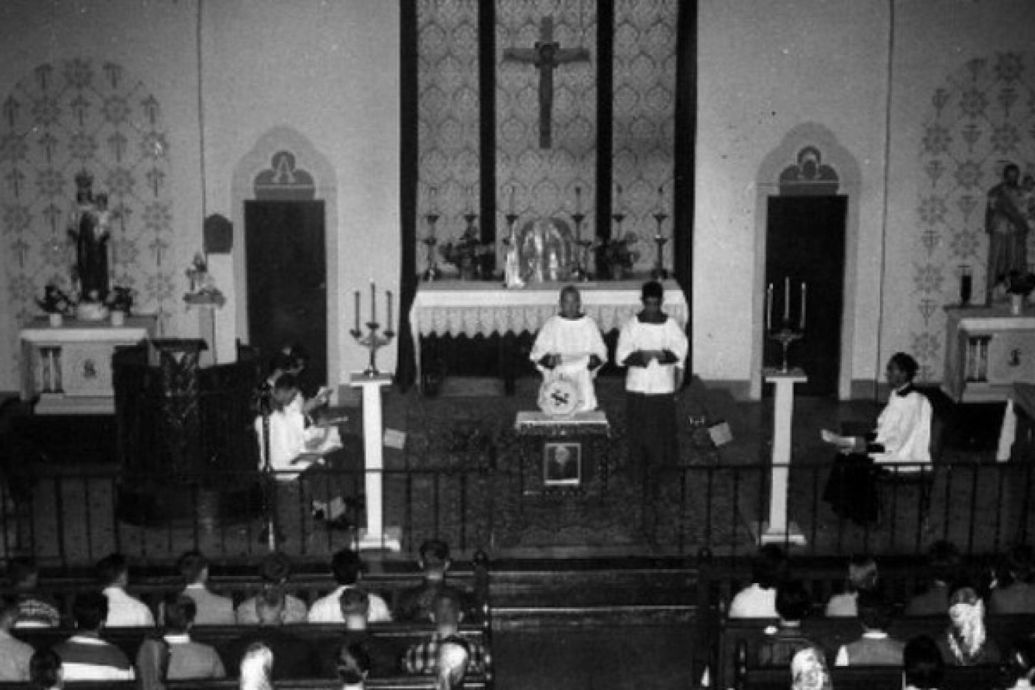 Interior of Old St. Mary's, 1958