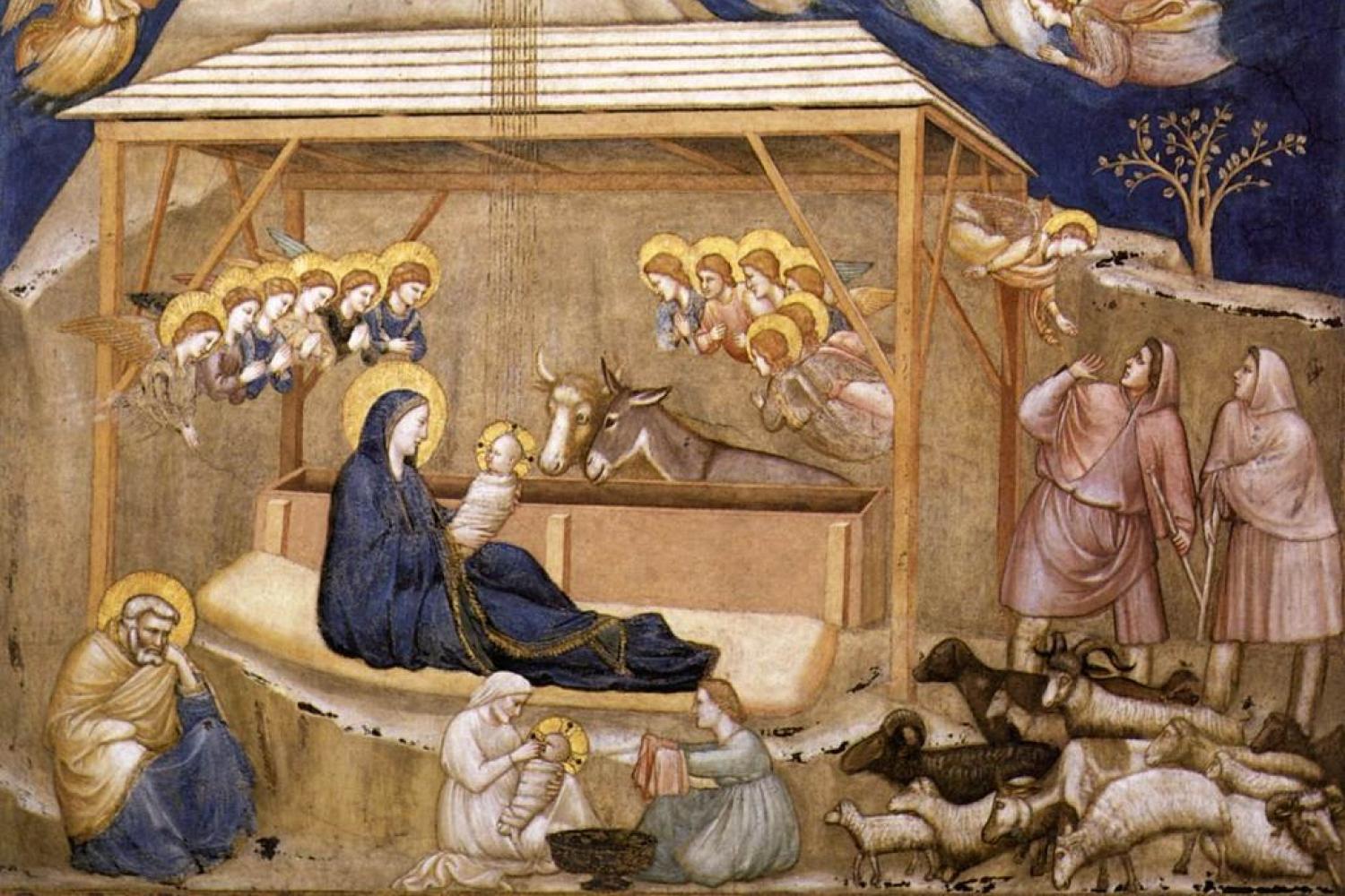 Giotto's "Nativity" from the Lower Church of the Basilica of Saint Francis in Assisi
