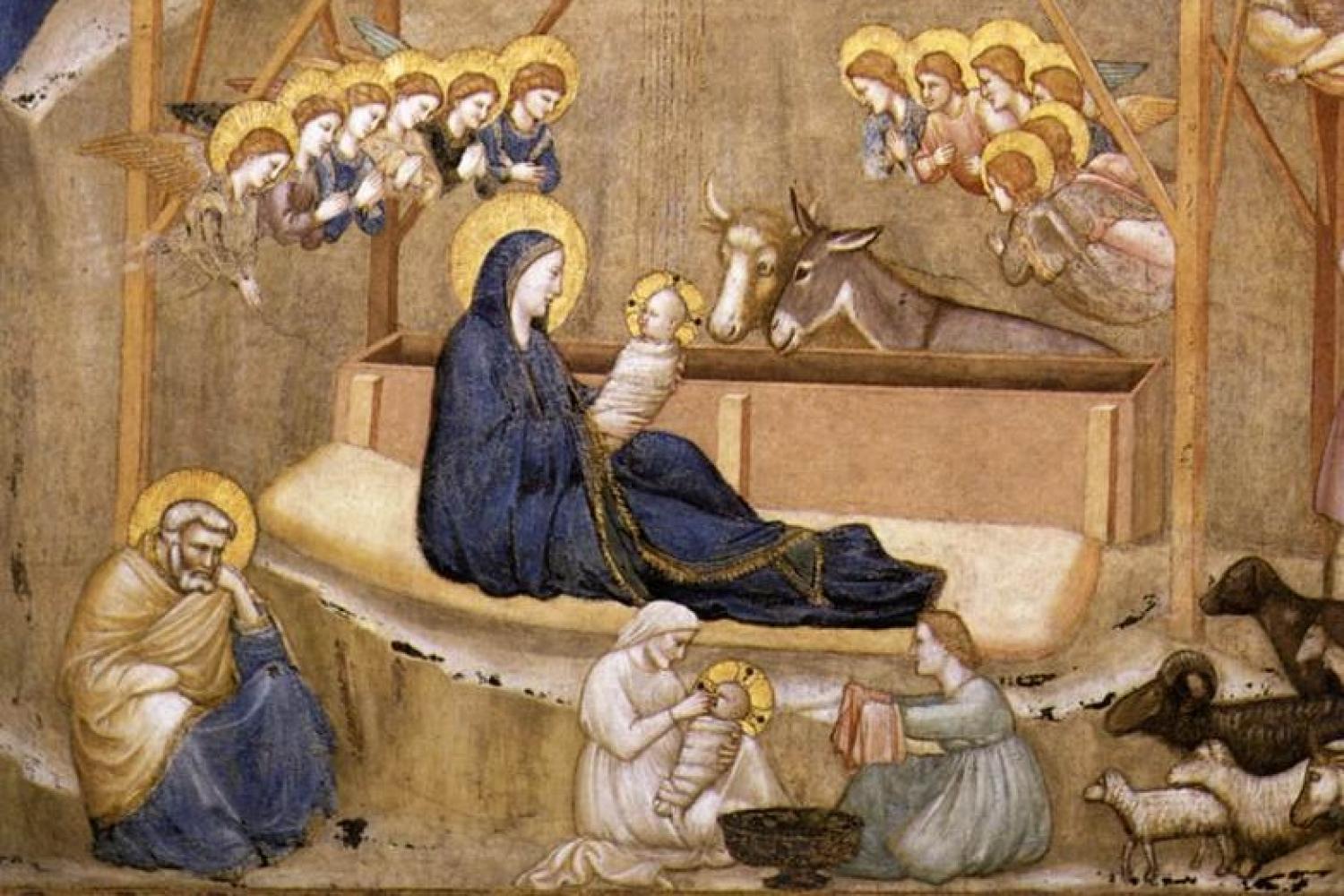 Giotto&#039;s &quot;Nativity&quot; from the Lower Church of the Basilica of Saint Francis in Assisi