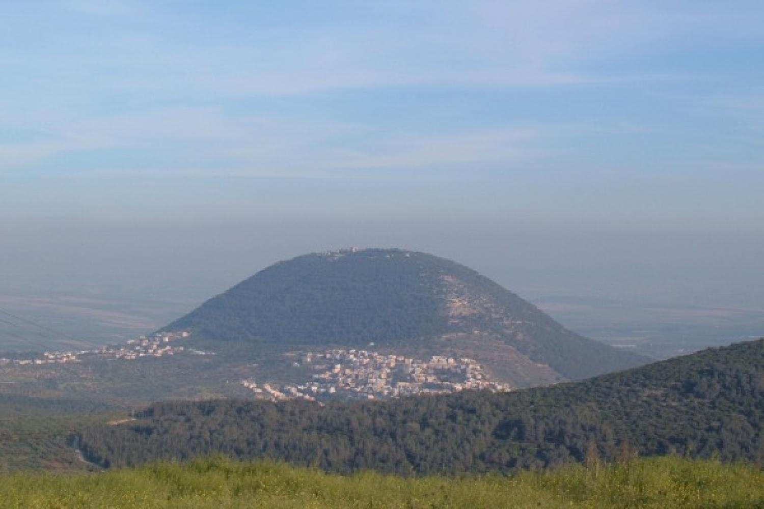 Mount Tabor stands above the Jezreel Valley in southern Galilee.