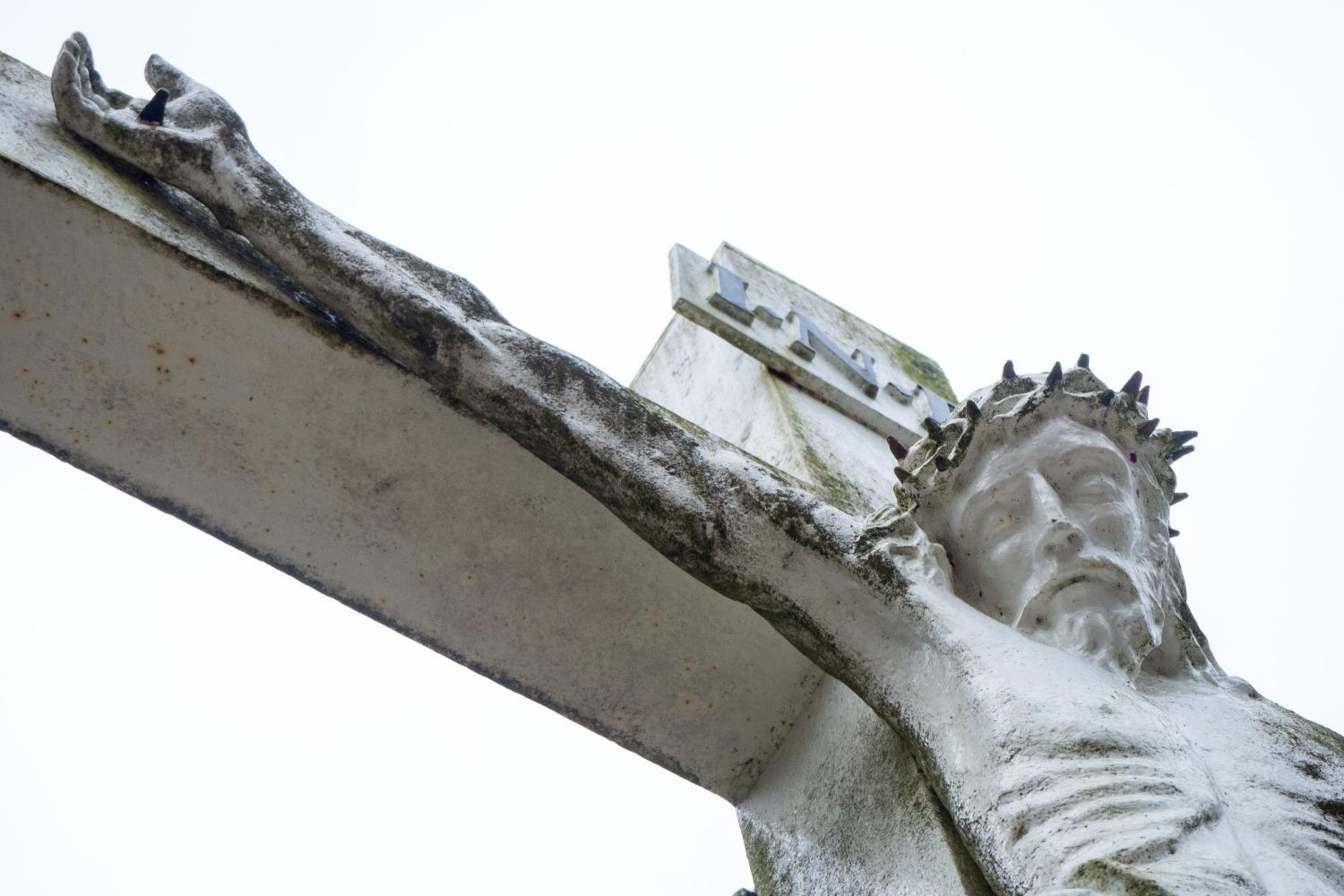 A statue of Christ crucified