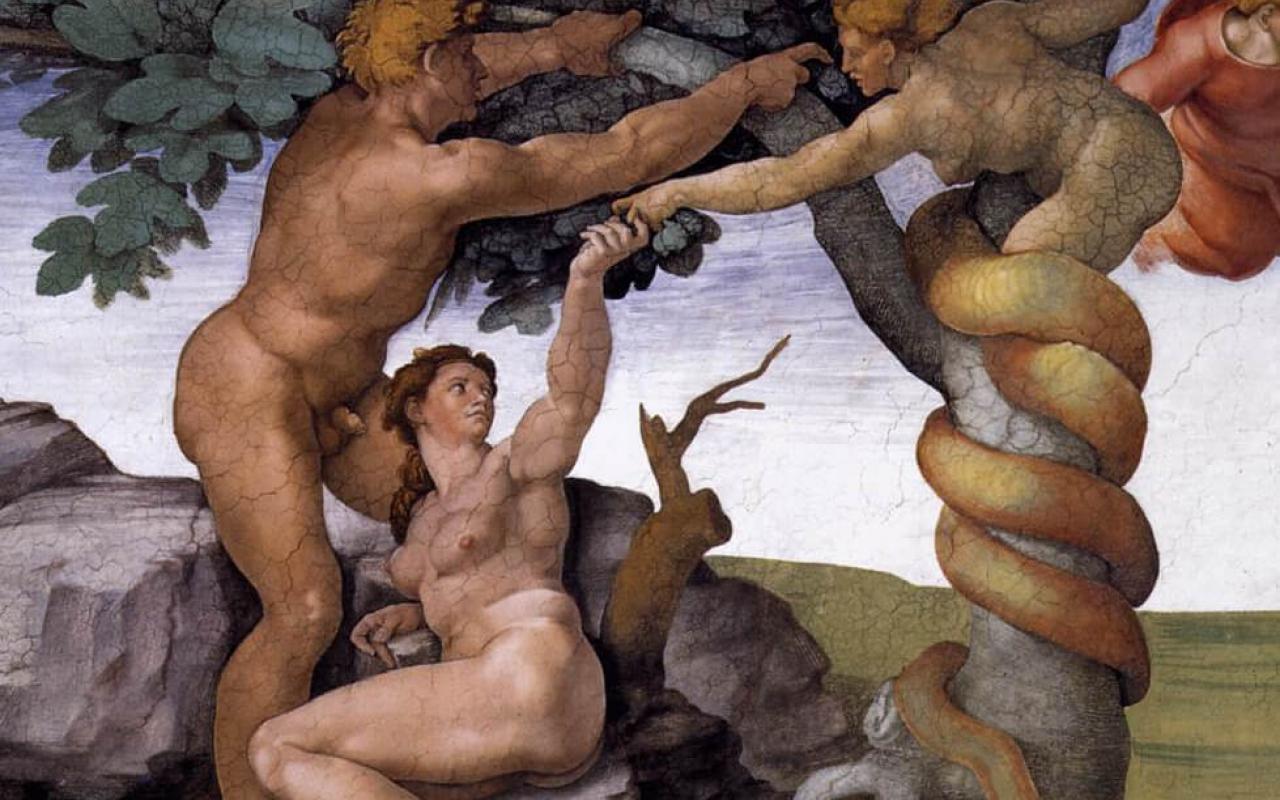 Michelangelo's "Fall and Expulsion from the Garden"