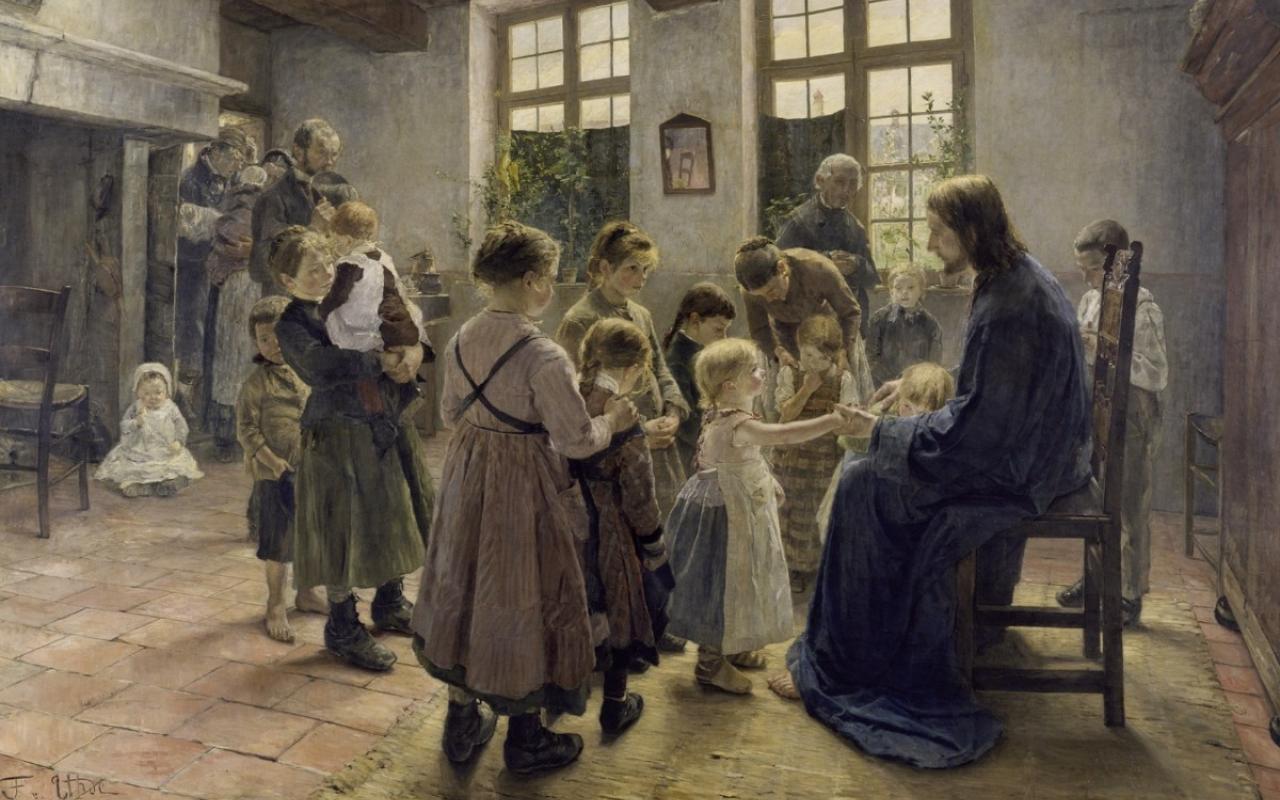 Fritz von Udhe's "Let the Little Children Come to Me"