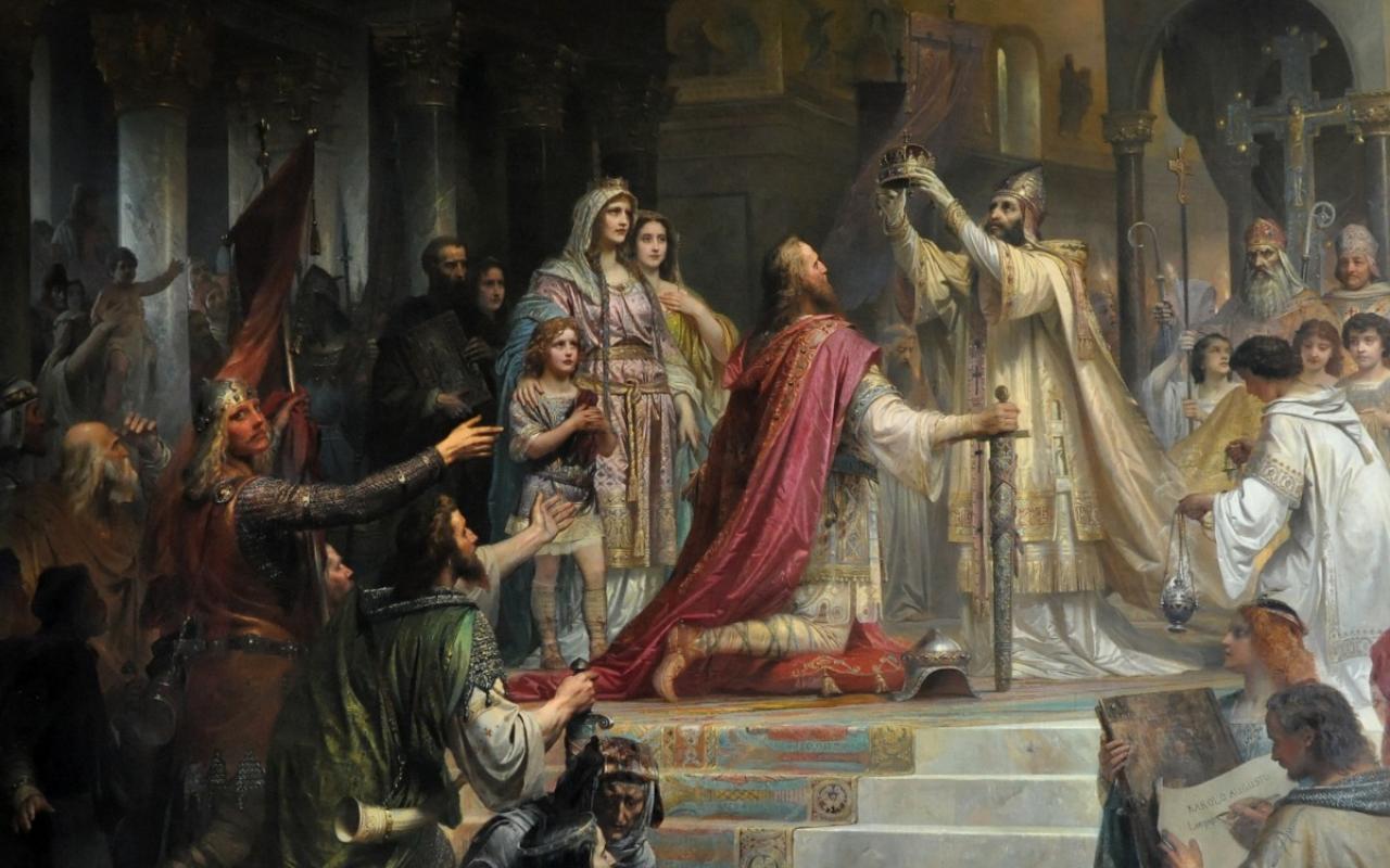 Friedrich Kaulbach's "Imperial Coronation of Charlemagne"