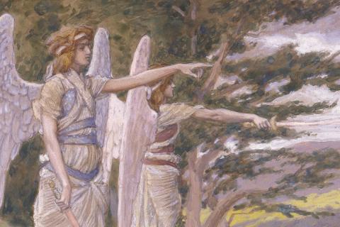 "Adam and Eve Driven from Paradise," by James Tissot