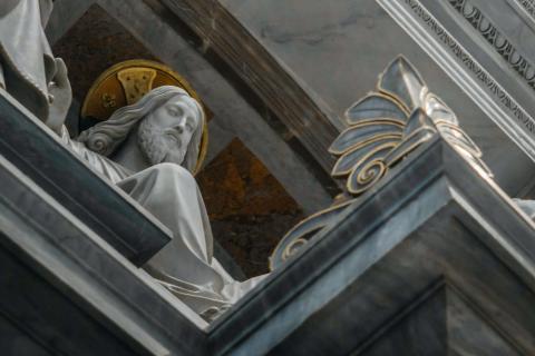 Statue of Christ over the Sacristy Door, St. Peter's Basilica, Vatican
