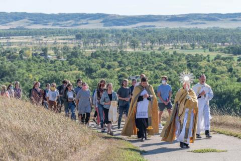 Eucharistic Procession on the University of Mary