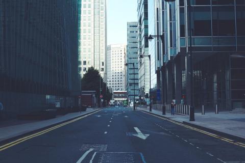 An empty city street