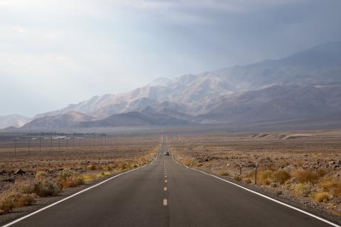 A road leading out of Death Valley