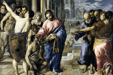 El Greco&#039;s &quot;Christ Heals the Man Born Blind&quot;