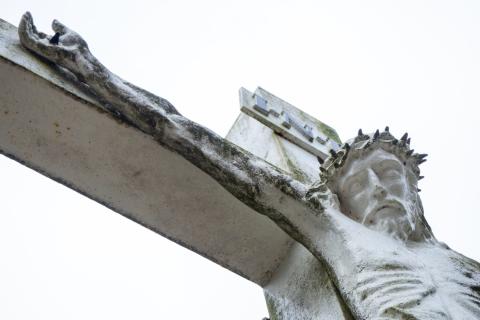 A statue of Christ crucified