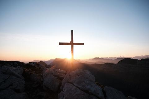 The cross at sunrise