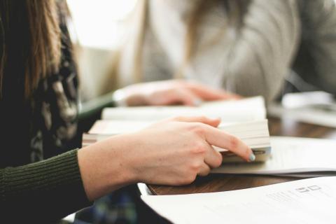 Student reading